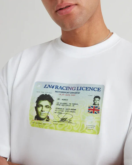 Tričko Lando Norris LN4 LICENSE – bílé