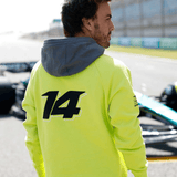 Mikina Fernando Alonso X Aston Martin volnočasová lime