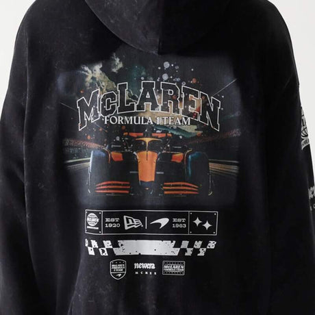 Volnočasová mikina na zip - McLaren F1 NE GRPHC černá washed