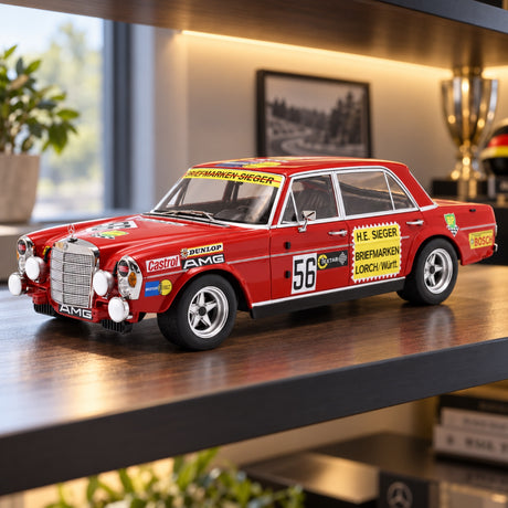 Model WERK83 1:18 Mercedes-Benz 300 SEL 6.8 AMG #56 H. Heyer 200 Miles Nürburgring 1972 – ilustrační foto (AI)