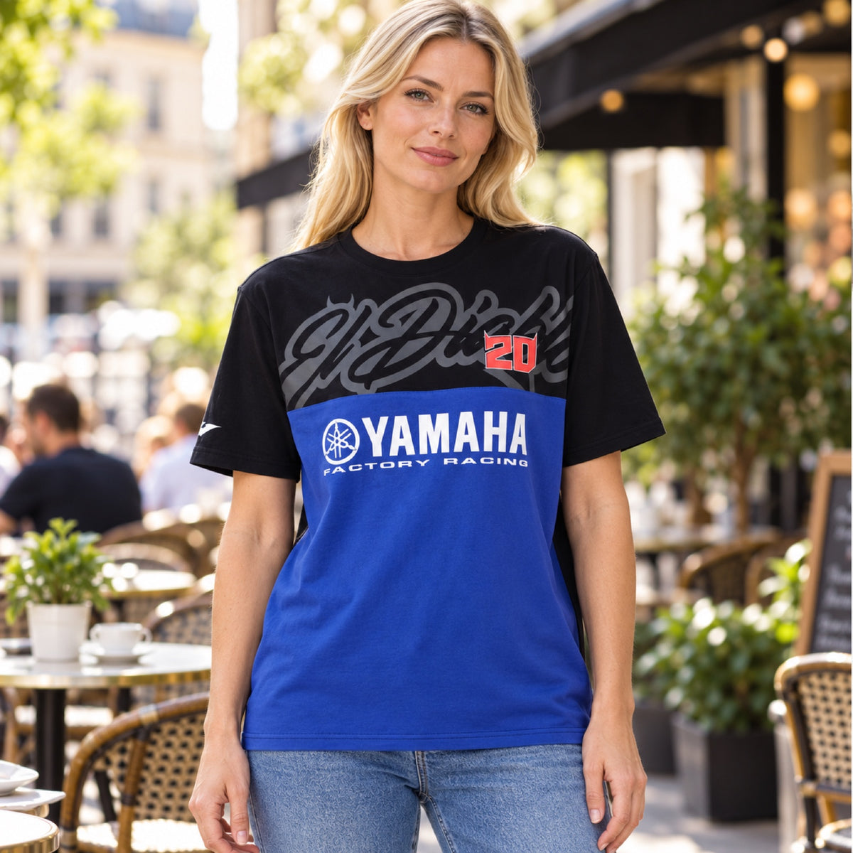 Tričko Fabio Quartararo Yamaha MotoGP – EL DIABLO – ilustrační foto (AI)